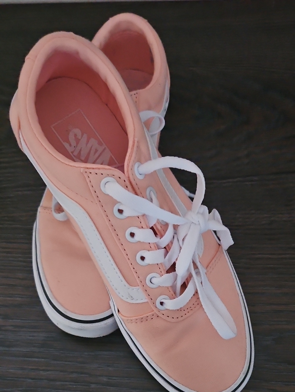 Tropical Peach Ward Low Top Vans Size 8, Brand New